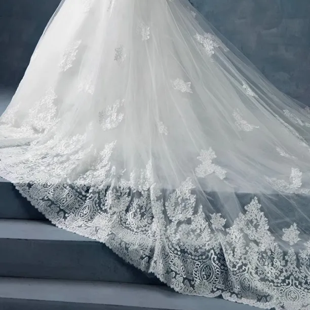 off white abstract lace trims for bridal dress hemline