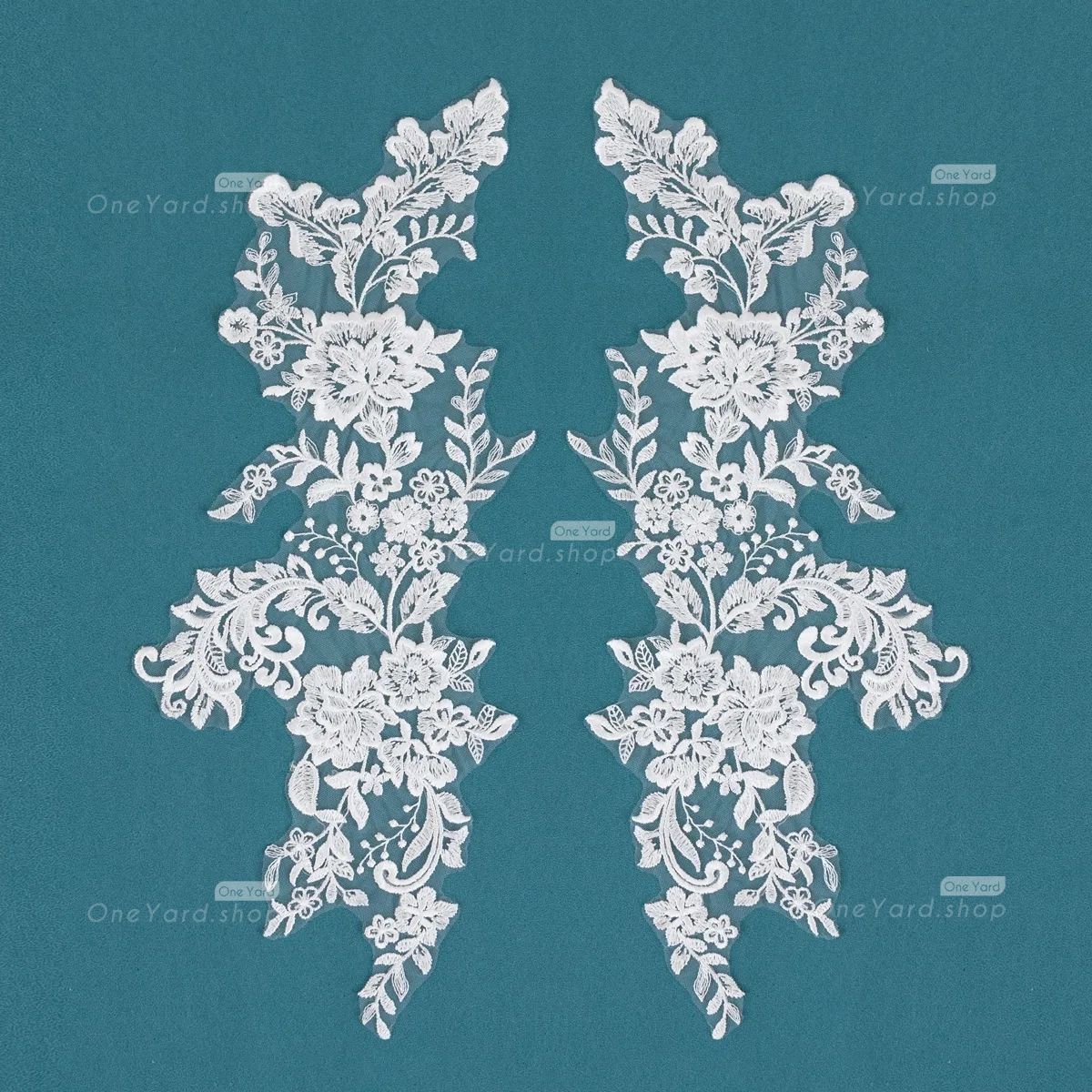 stunning off white polyester lace applique