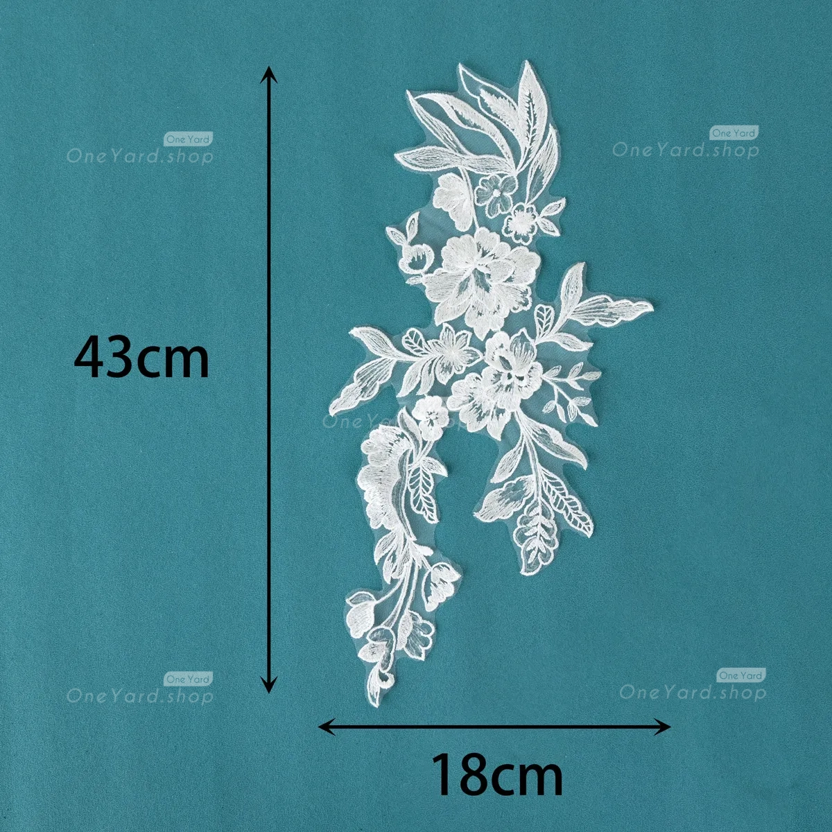sequinned floral pattern embroidery polyester lace motif