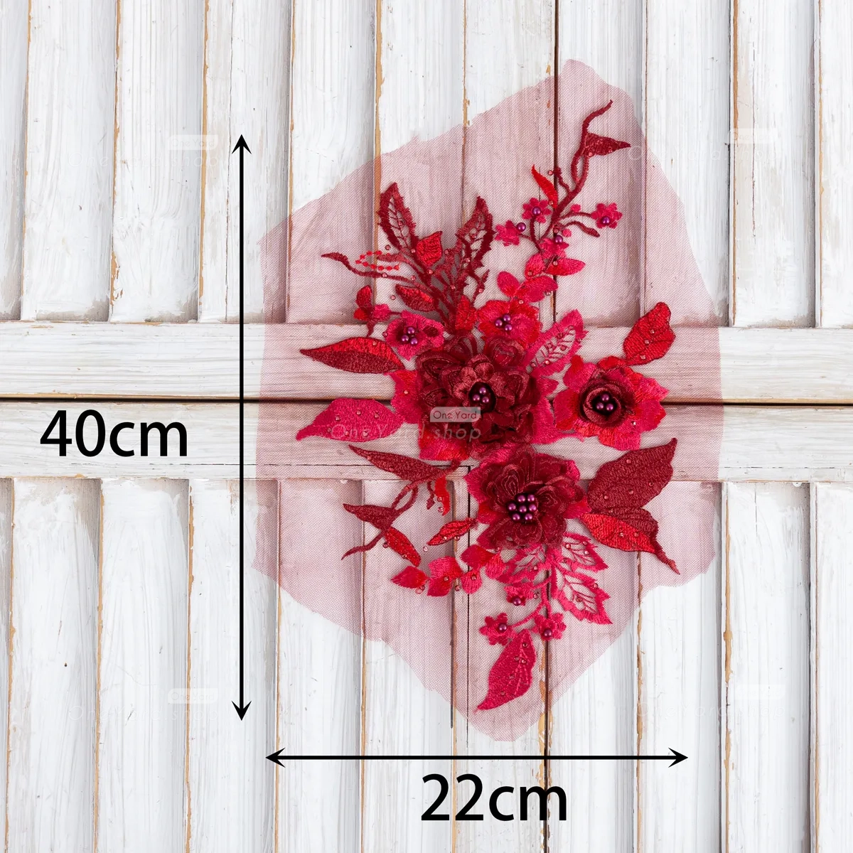 floral wine applique for accessories