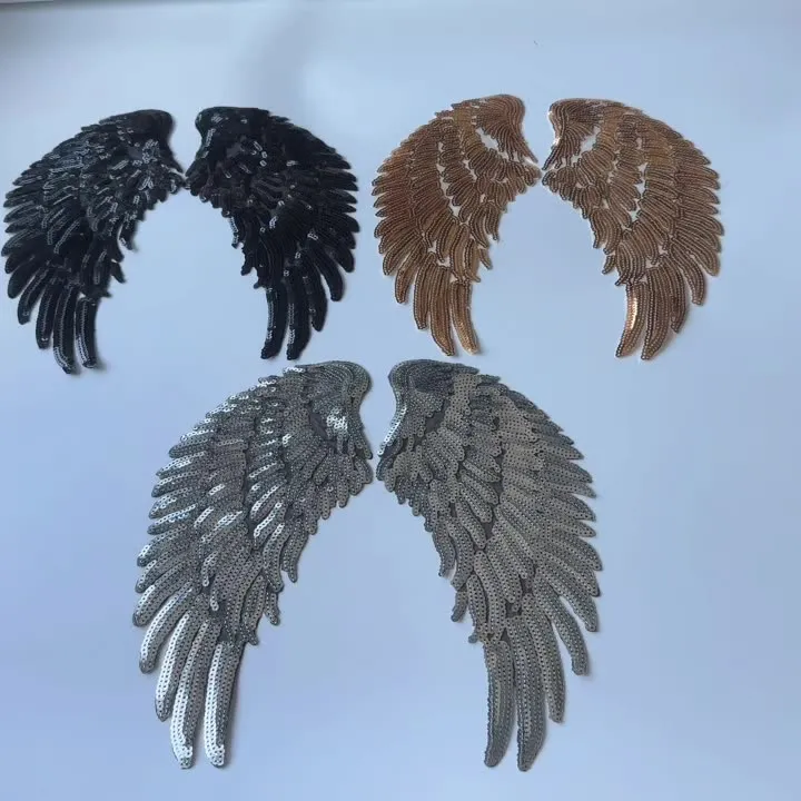 glitter sequin angel wing decoration