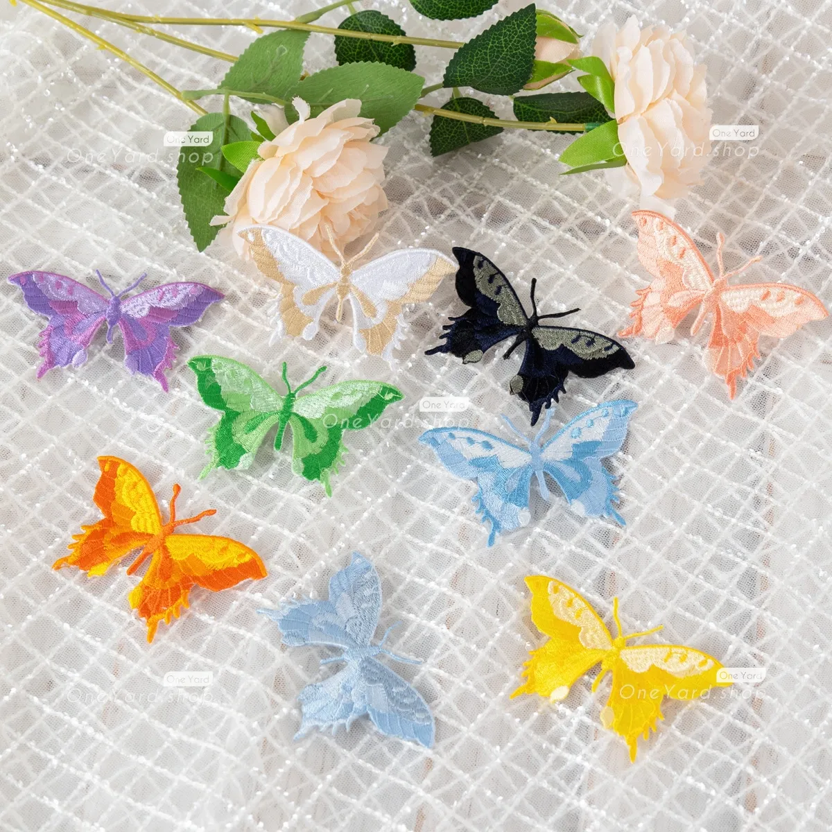 3D butterfly decoration iron on clothing