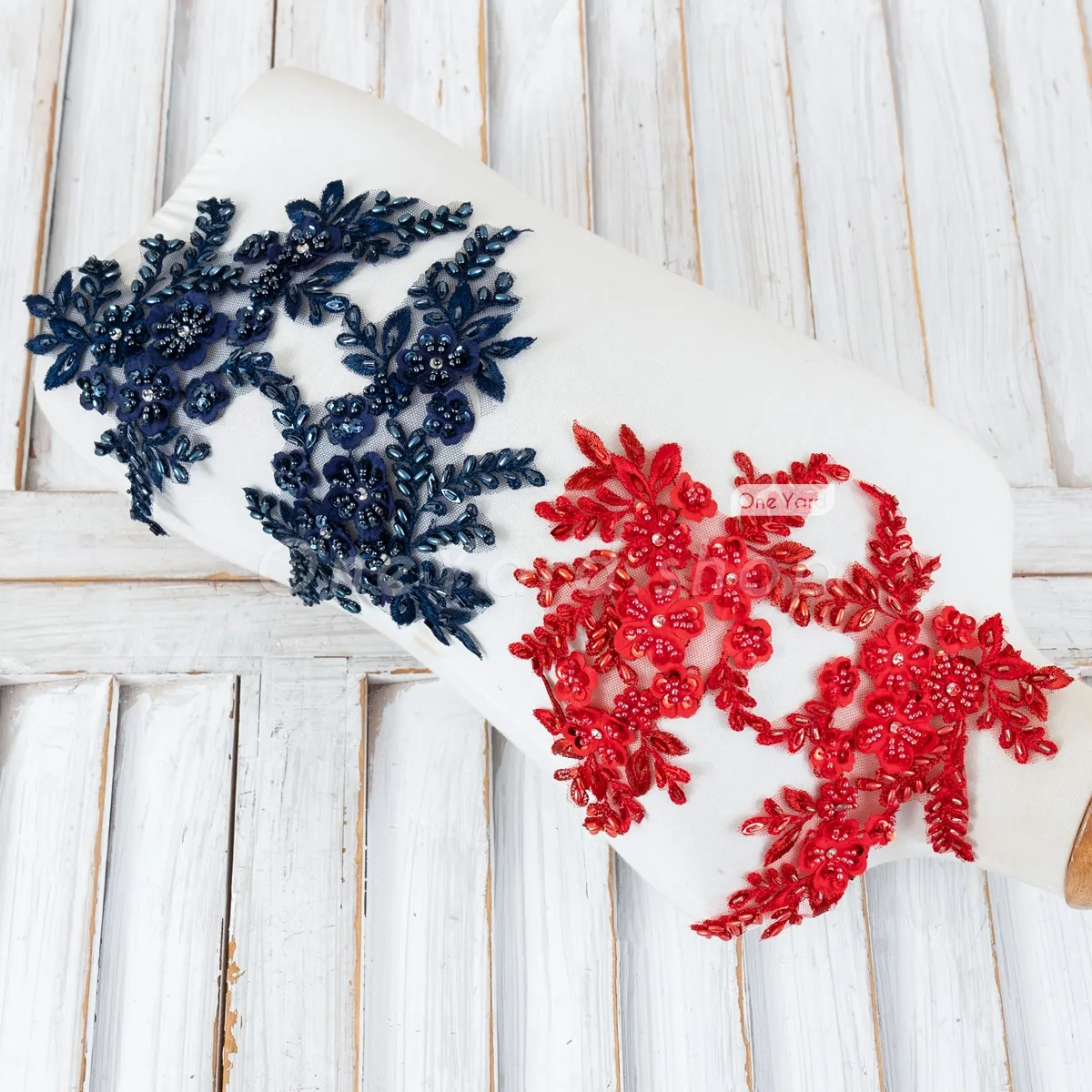 beaded floral lace appliques for special occasion dresses