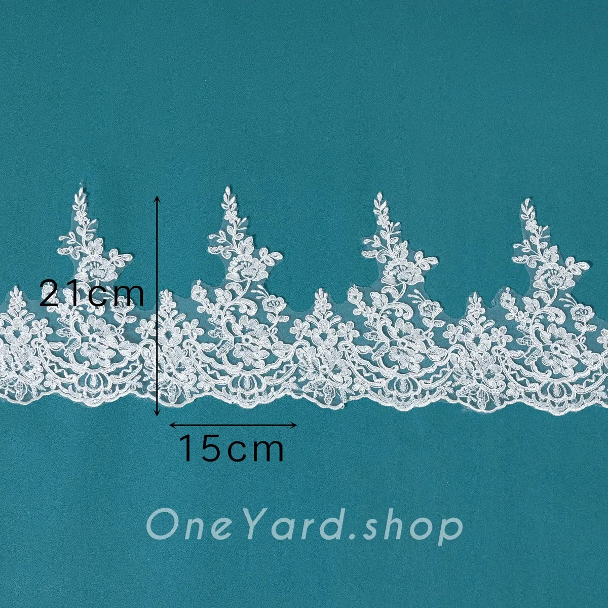 sequinned floral corded lace trim for dress decoration
