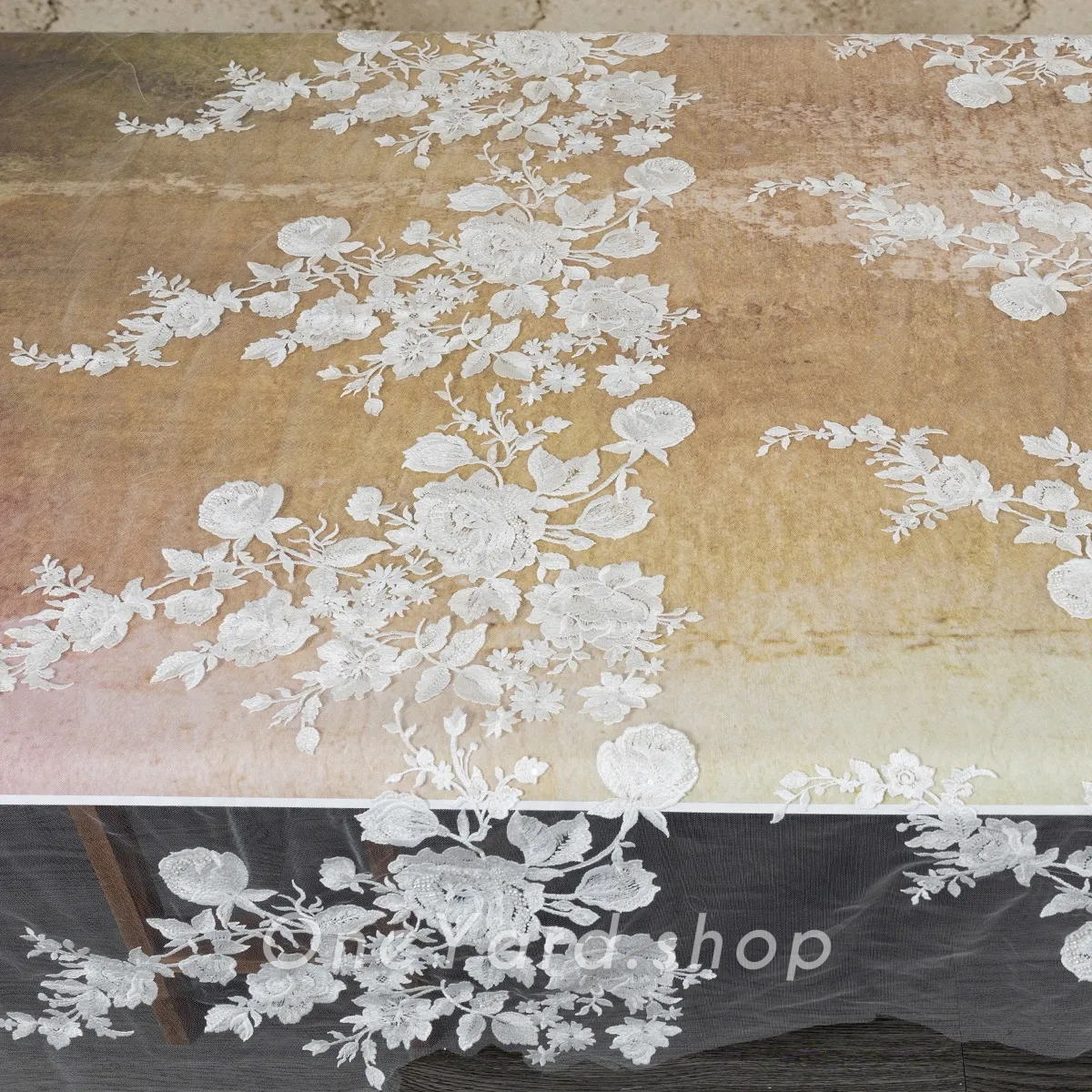 beaded and sequinned lace appliques
