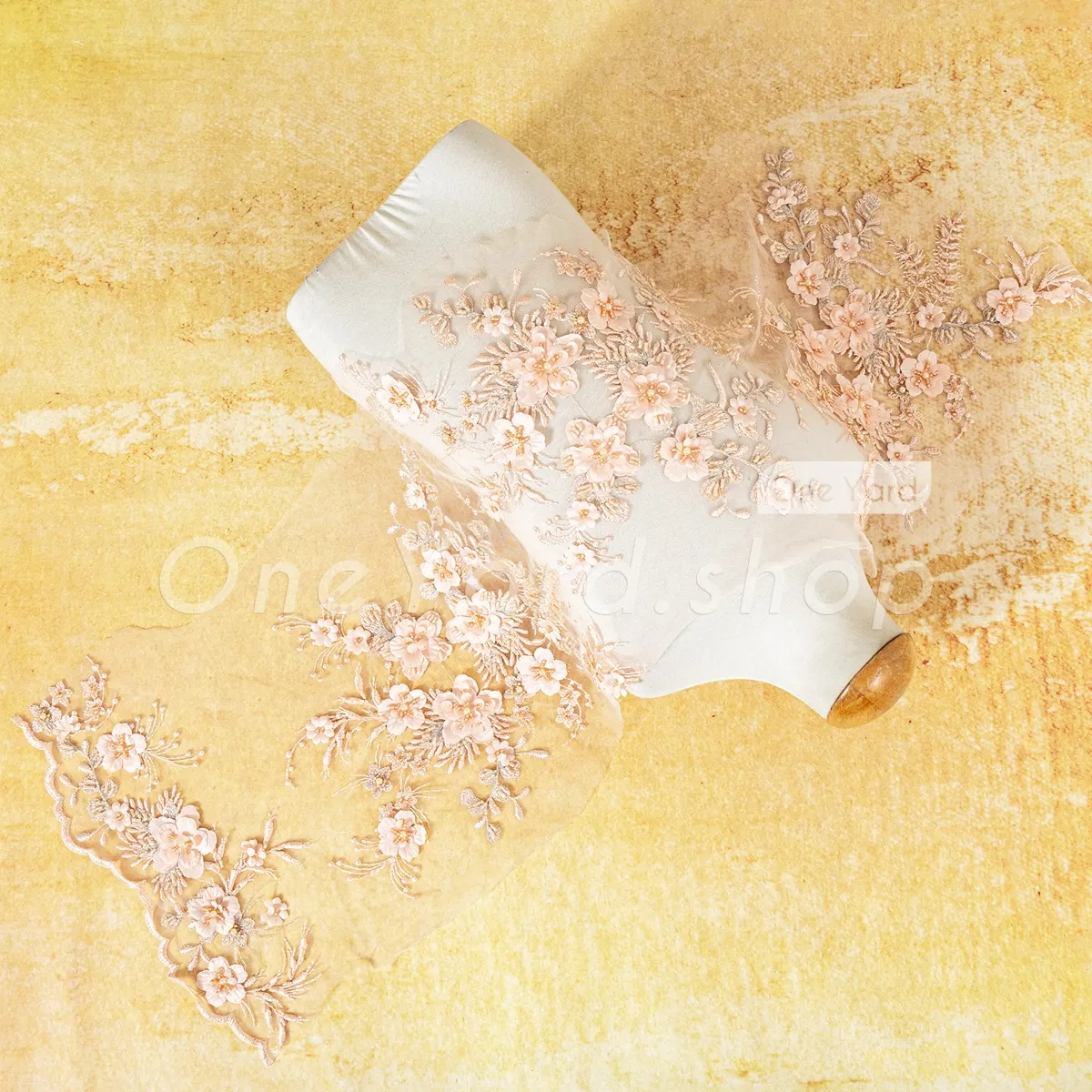 lustrous pearls and sparkling bugle bead peach lace appliques lustrous pearls and sparkling bugle bead peach lace appliques