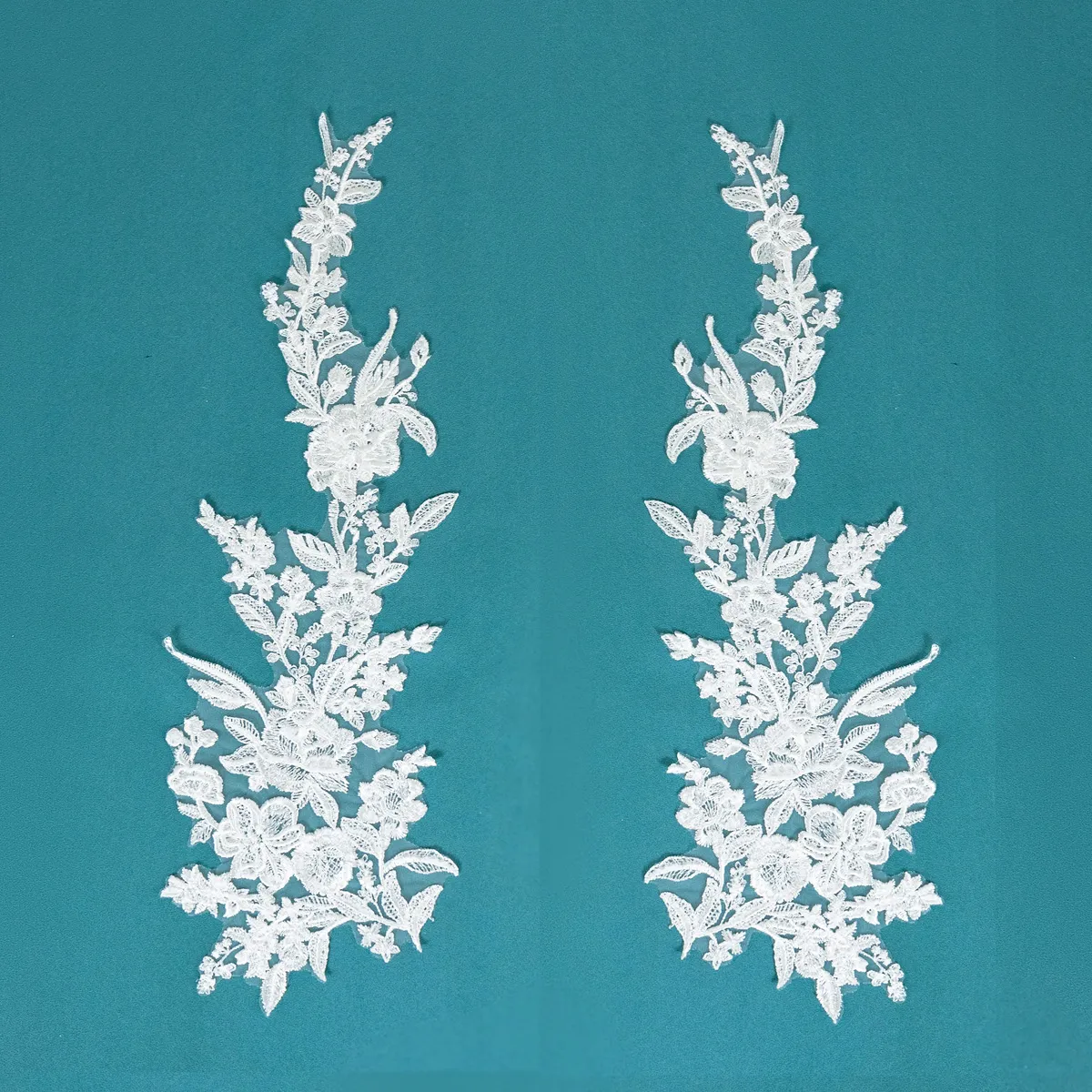 detailed mirror image applique