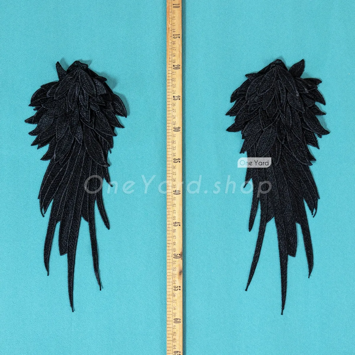 black feathered wings for garments