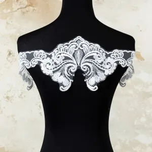 16cm width scalloped lace border continuous lace trim