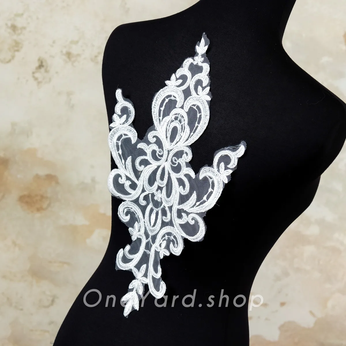 elegant abstract pattern corded lace applique elegant abstract pattern corded lace applique