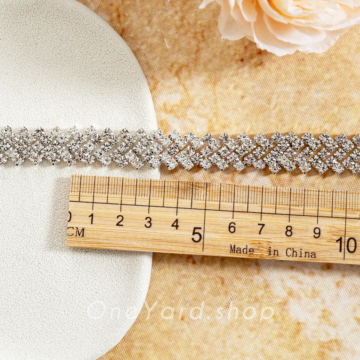 crystal rhinestone banding trim