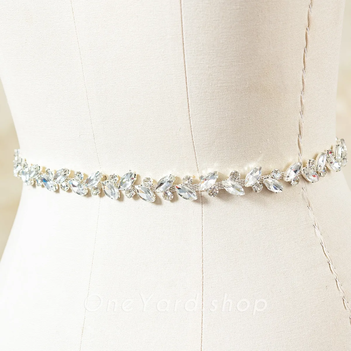 elegant marquise crystal rhinestone vine trim