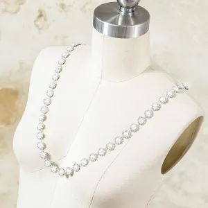 pearl and crystal rhinestone trim for sashes and necklines