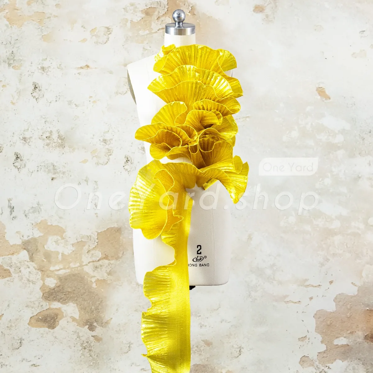 metallic gold pleated ruffle trim metallic gold pleated ruffle trim