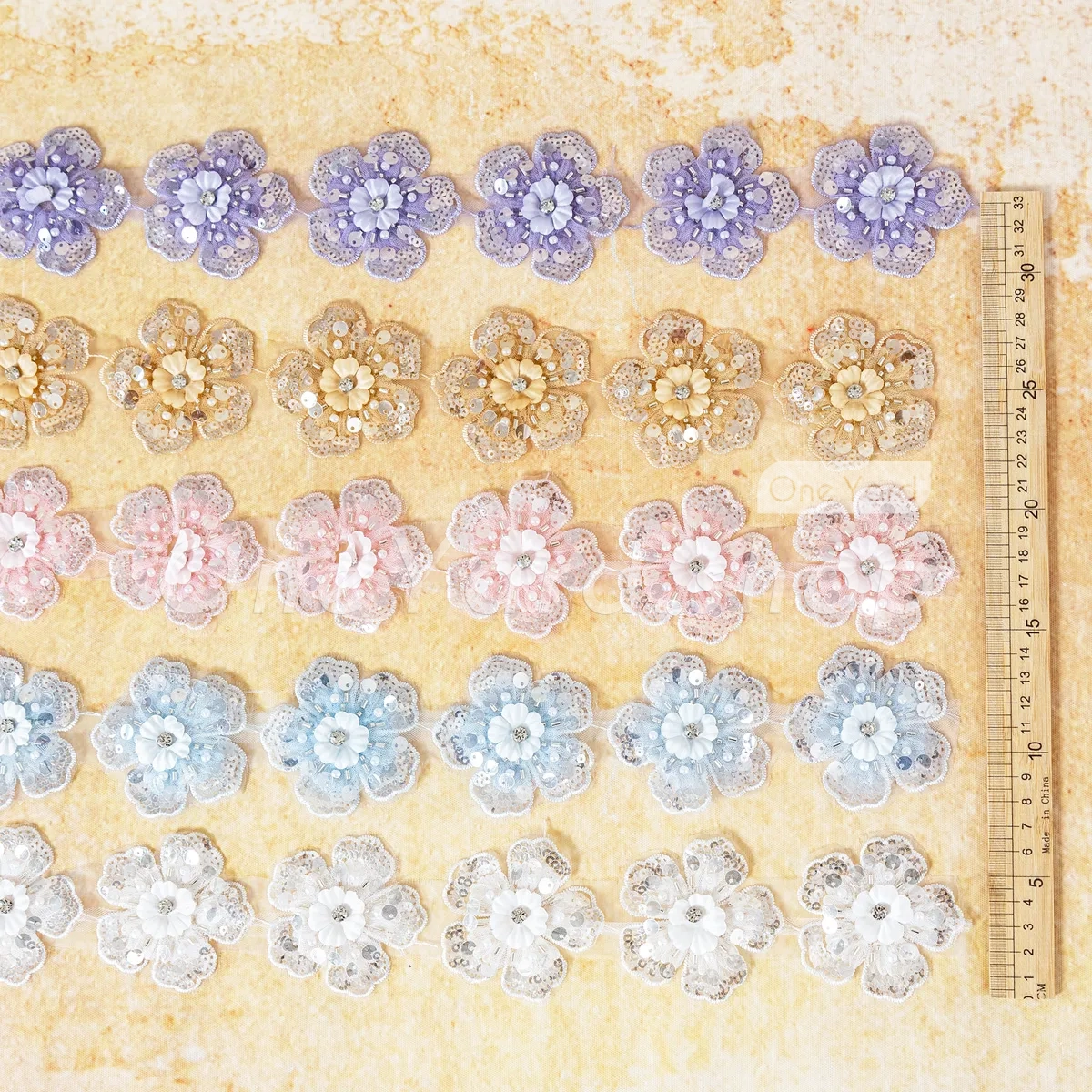 beaded flower trim with incredible design flexibility beaded flower trim with incredible design flexibility