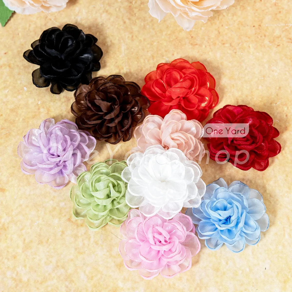 5cm 3d organza fabric flowers 5cm 3d organza fabric flowers