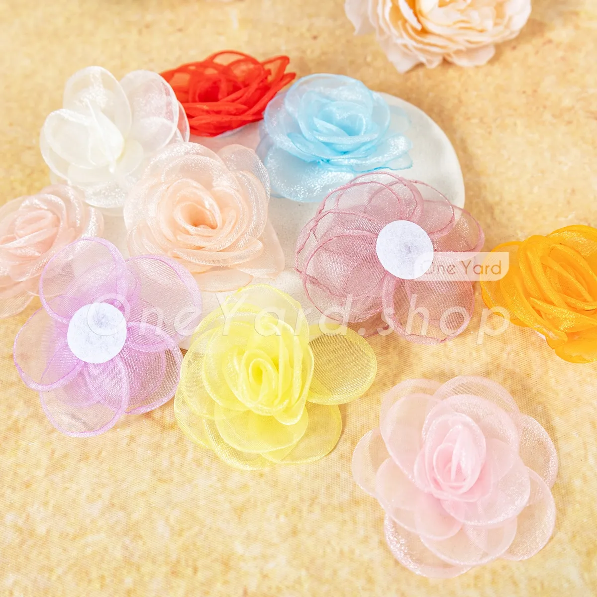 slightly larger 3D rosettes for spring bridal couture slightly larger 3D rosettes for spring bridal couture