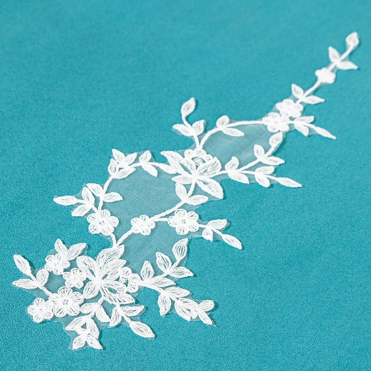 climbing leafy branches on sheer mesh