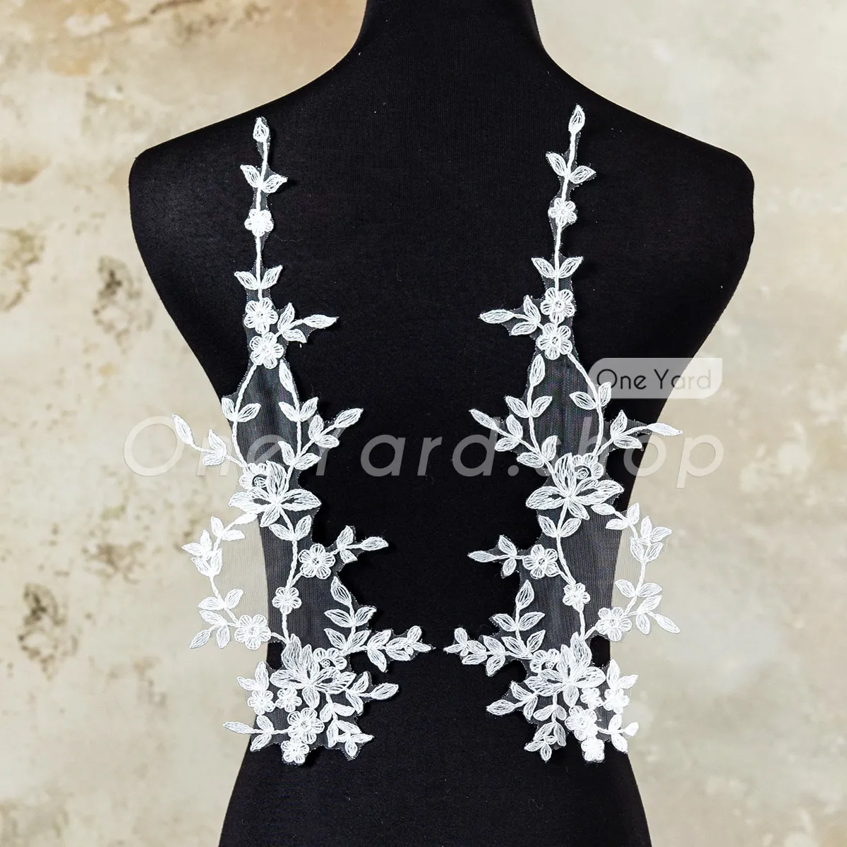 mirror image lace motifs