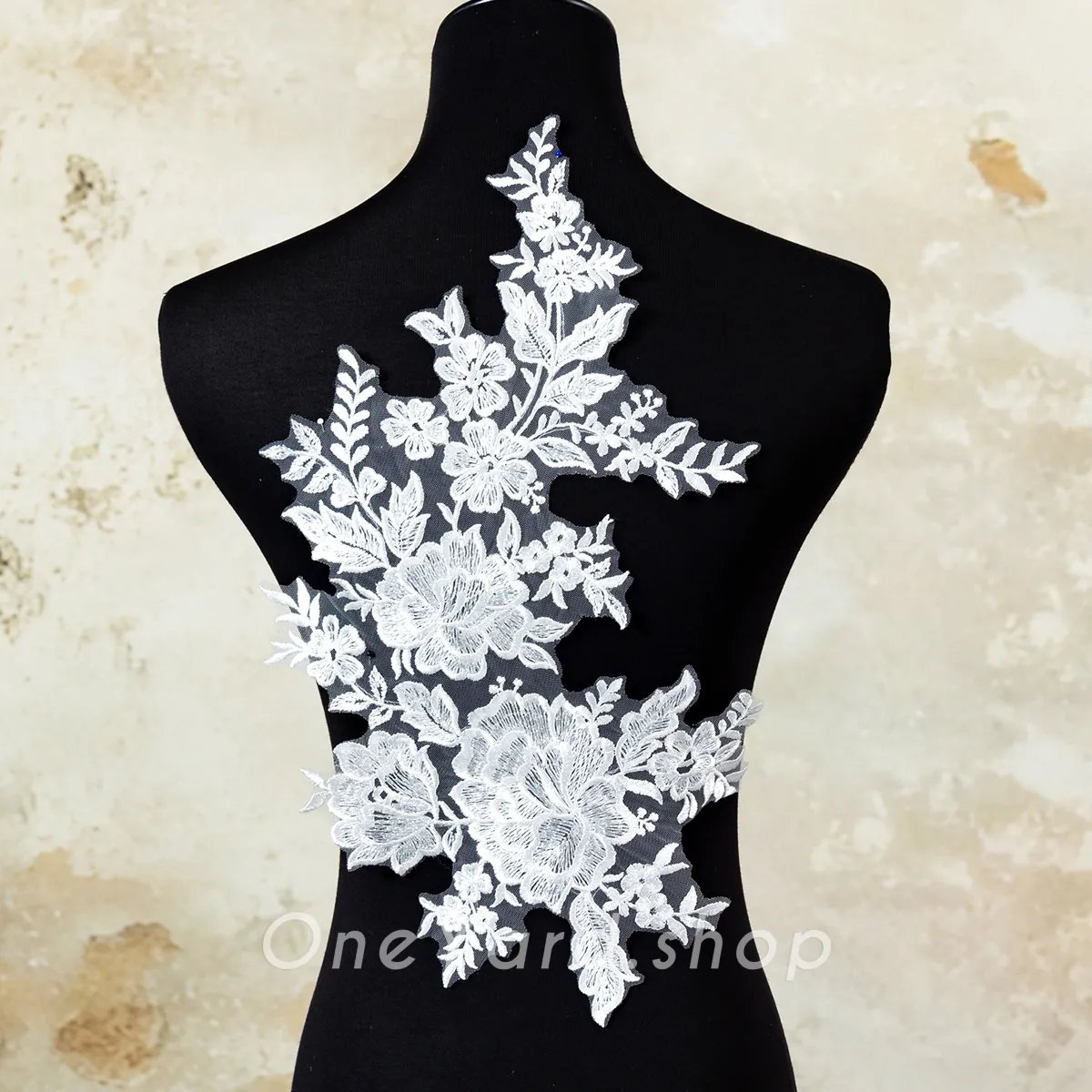 enchanting clear sequinned mirror image lace
