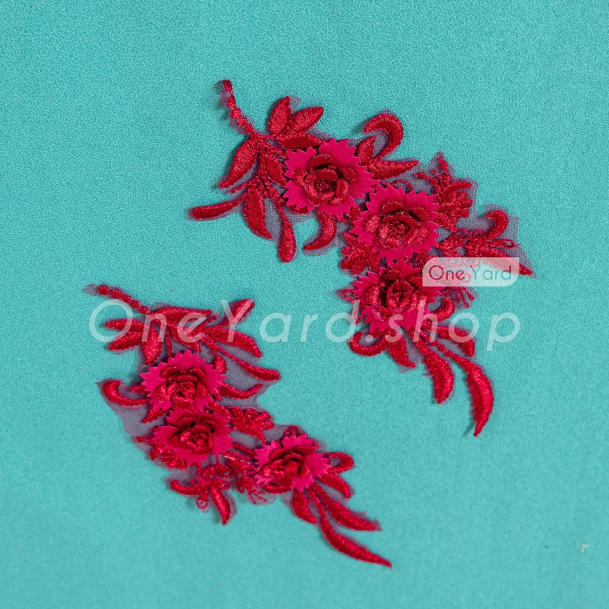 burgundy 3d floral lace appliques for sultry evening gowns burgundy 3d floral lace appliques for sultry evening gowns