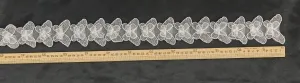 3d butterfly pearl embroidered sheer lace trim