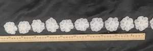 3d layered sheer flower triple pearl border