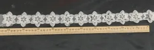 pointed petal floral pearl embroidered lace trim