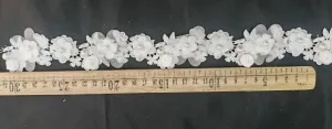 feminine 3d floral lace trim with pearls and mini roses