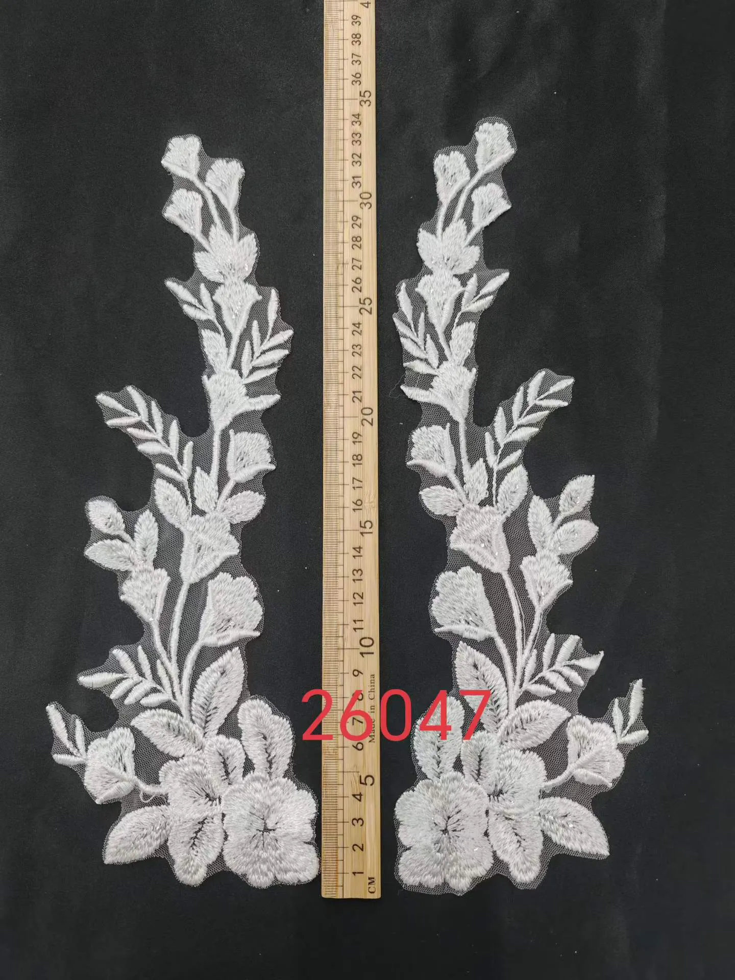 floral branch floral lace applique pair floral branch floral lace applique pair