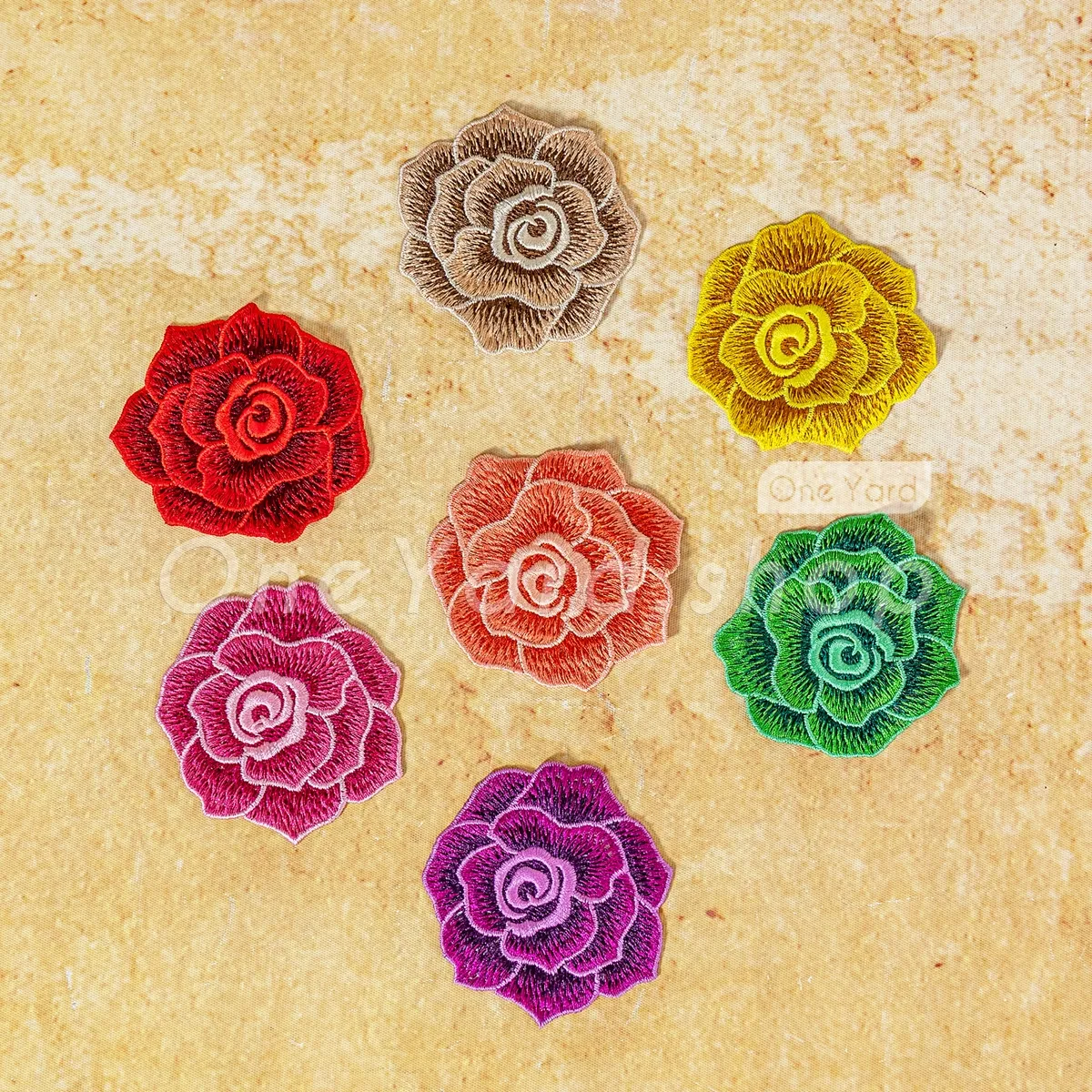 8cm soft flat embroidered rose flower motif appliques 8cm soft flat embroidered rose flower motif appliques