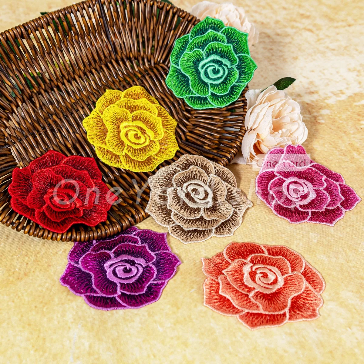 8cm soft flat rose flower motifs for decorating bridal wear 8cm soft flat rose flower motifs for decorating bridal wear
