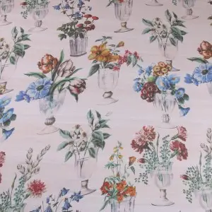 botanic printed chiffon fabric by the yard