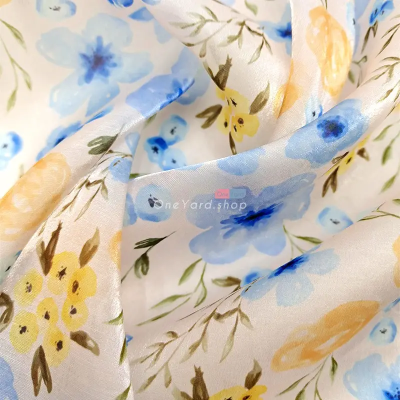 800 plain floral printed soft organza fabric