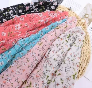 elegant floral printing chiffon summer dress fabric