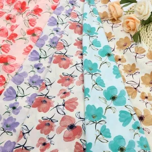 floral printing FDY chiffon fabric hairband DIY
