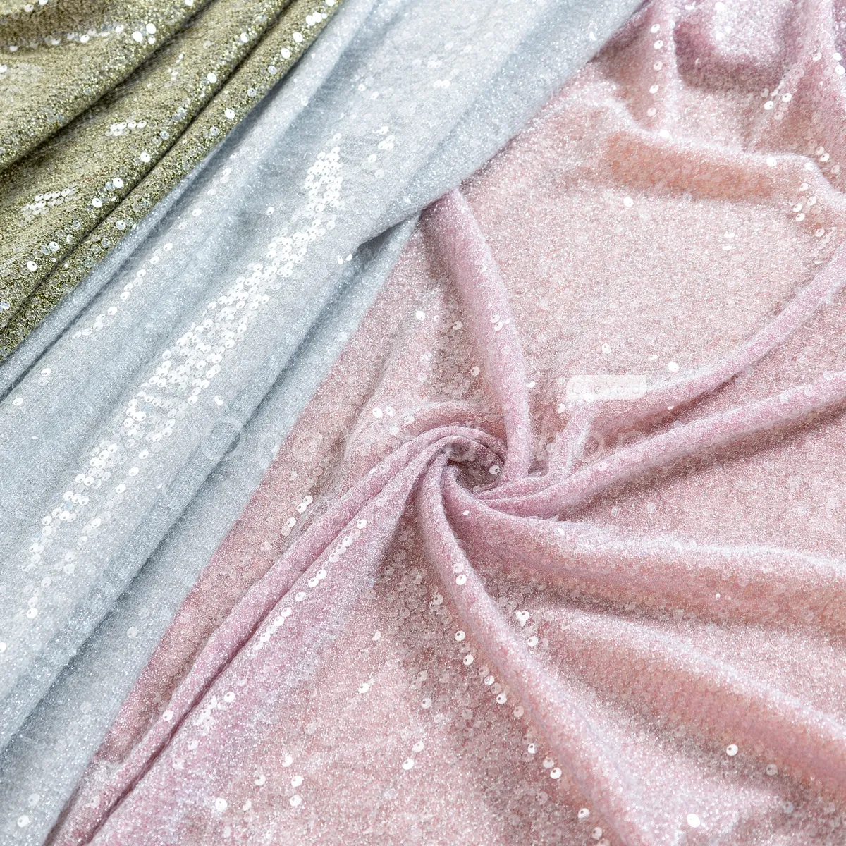Sheer Sequinned Stretch Lightweight Lurex Knit Fabric - OneYard