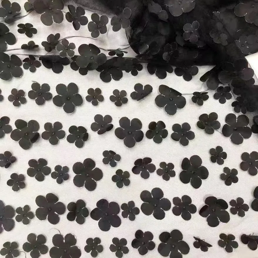 silver metallic detail 3d flower fabric silver metallic detail 3d flower fabric