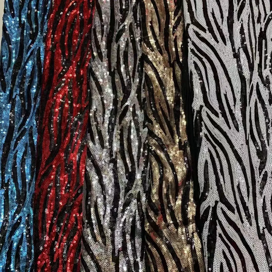 bold zebra stripe wave pattern dazzling sequin fabric bold zebra stripe wave pattern dazzling sequin fabric