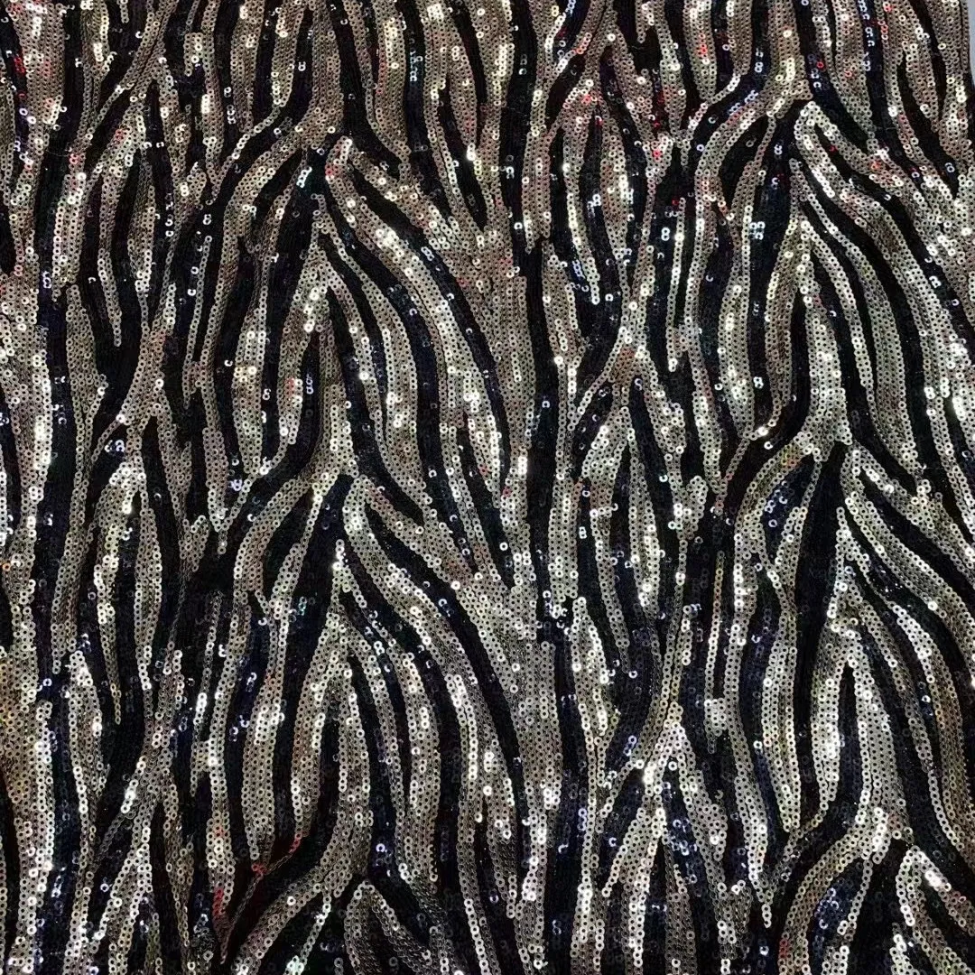 shimmering zebra stripe pattern sequin fabric shimmering zebra stripe pattern sequin fabric