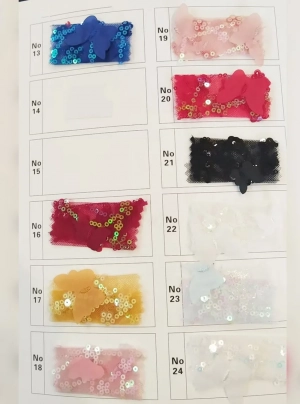 sequinned 3d butterfly embroidery fabric color chart