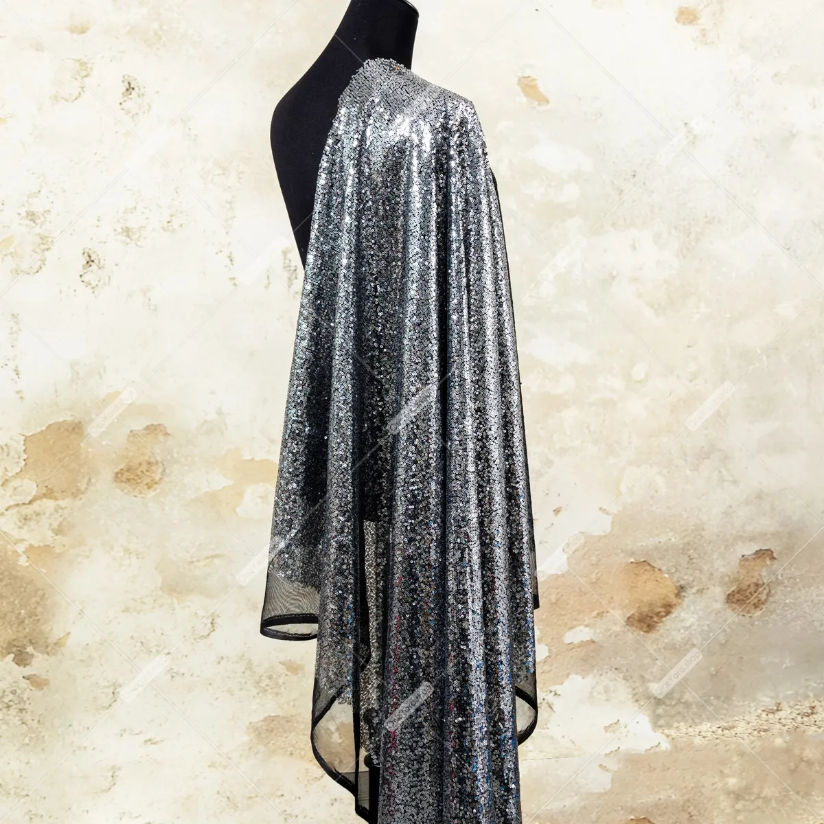 unique black mesh backing silver seuqin fabric unique black mesh backing silver seuqin fabric