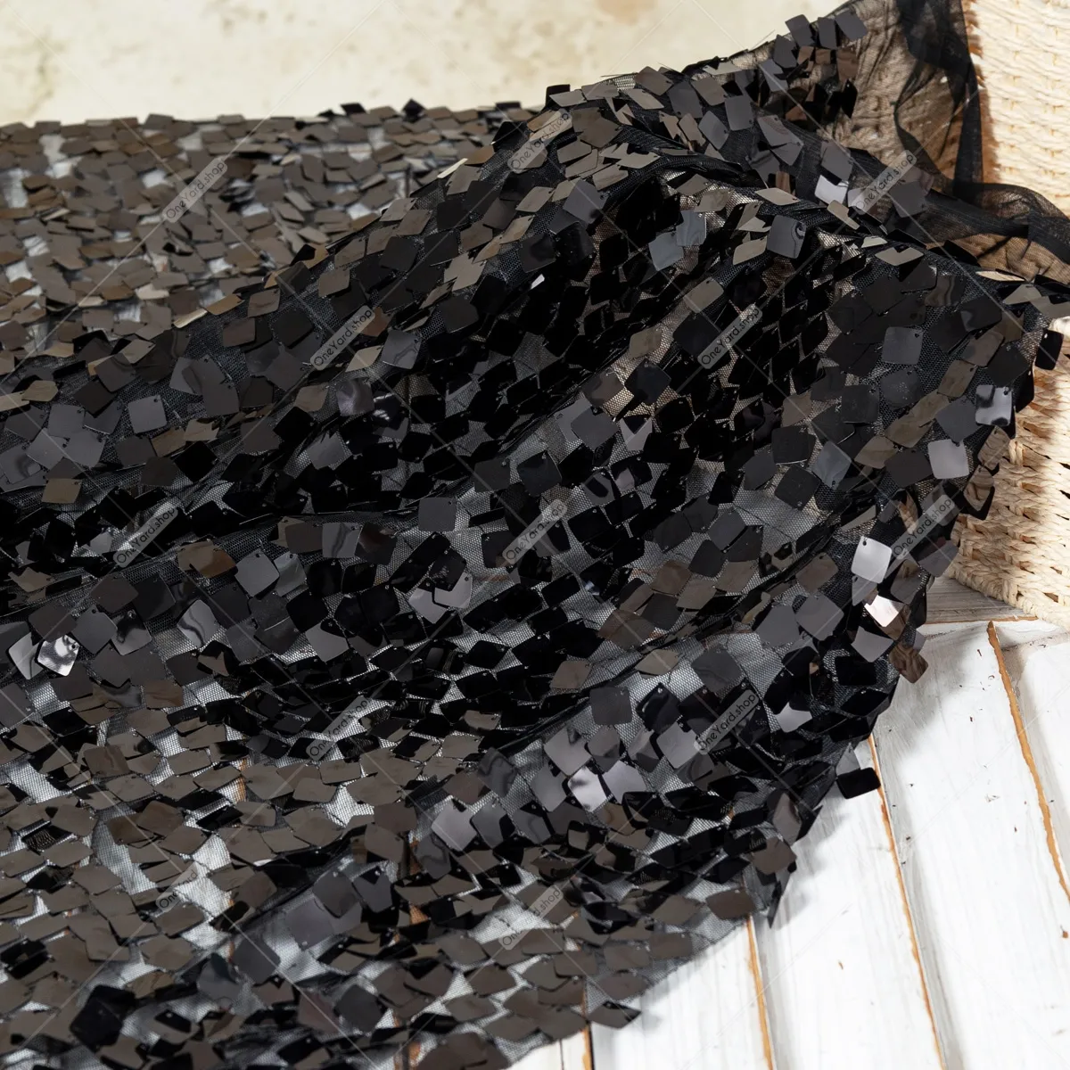 dazzling geometric square shaped black sequin fabric dazzling geometric square shaped black sequin fabric