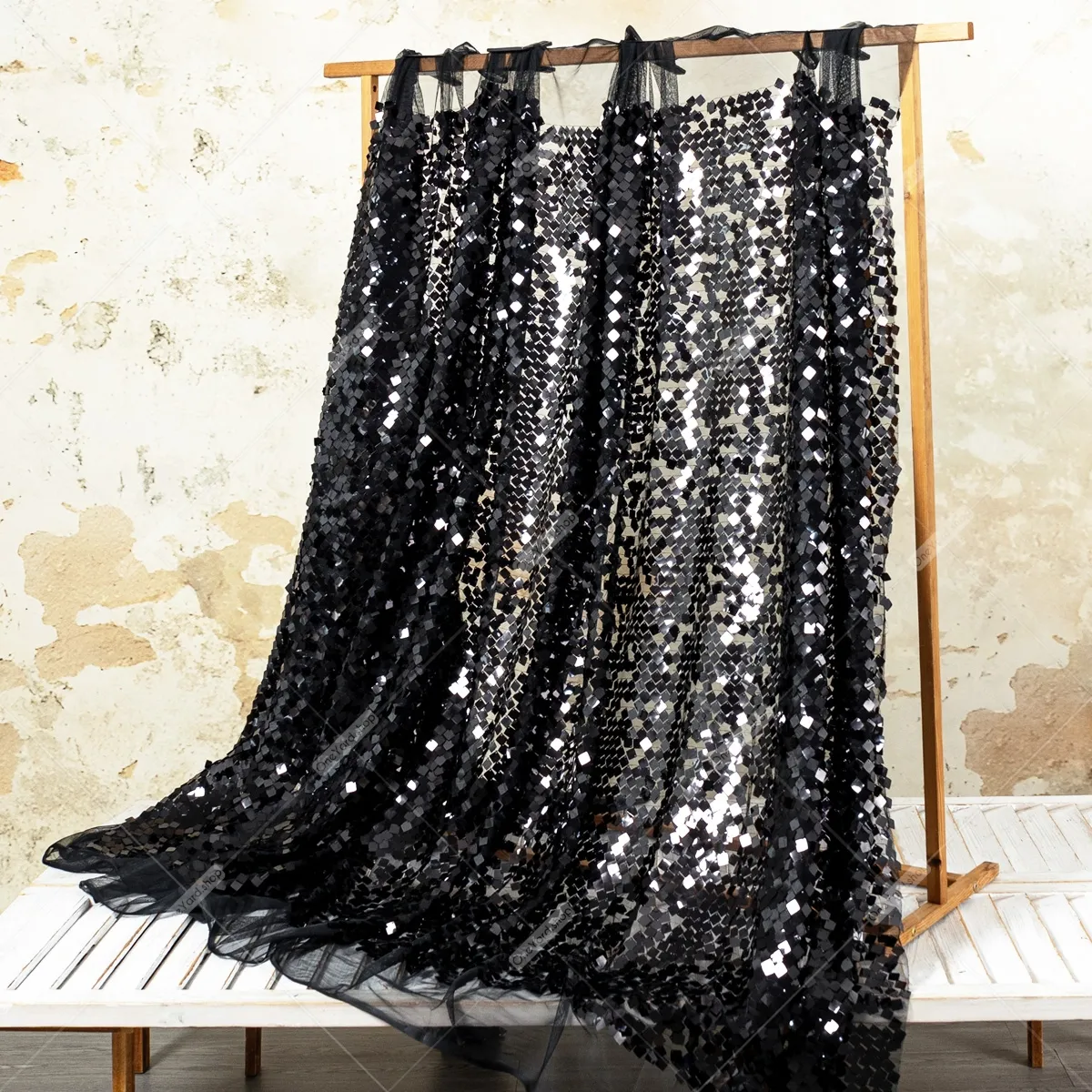 glamorous and dramatic black square sequin fabric glamorous and dramatic black square sequin fabric