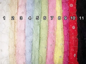 beaded flower pattern tulle embroidery fabric color chart