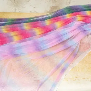 magical sparkle with this rainbow ombre glitter soft tulle
