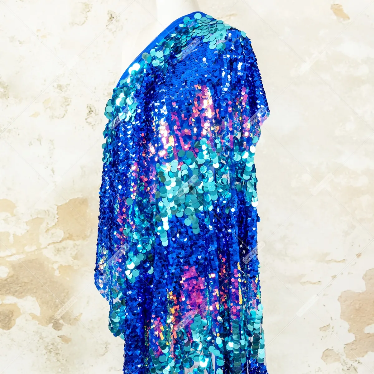 9 and 18mm blend oecan sequin fabric for stage wear