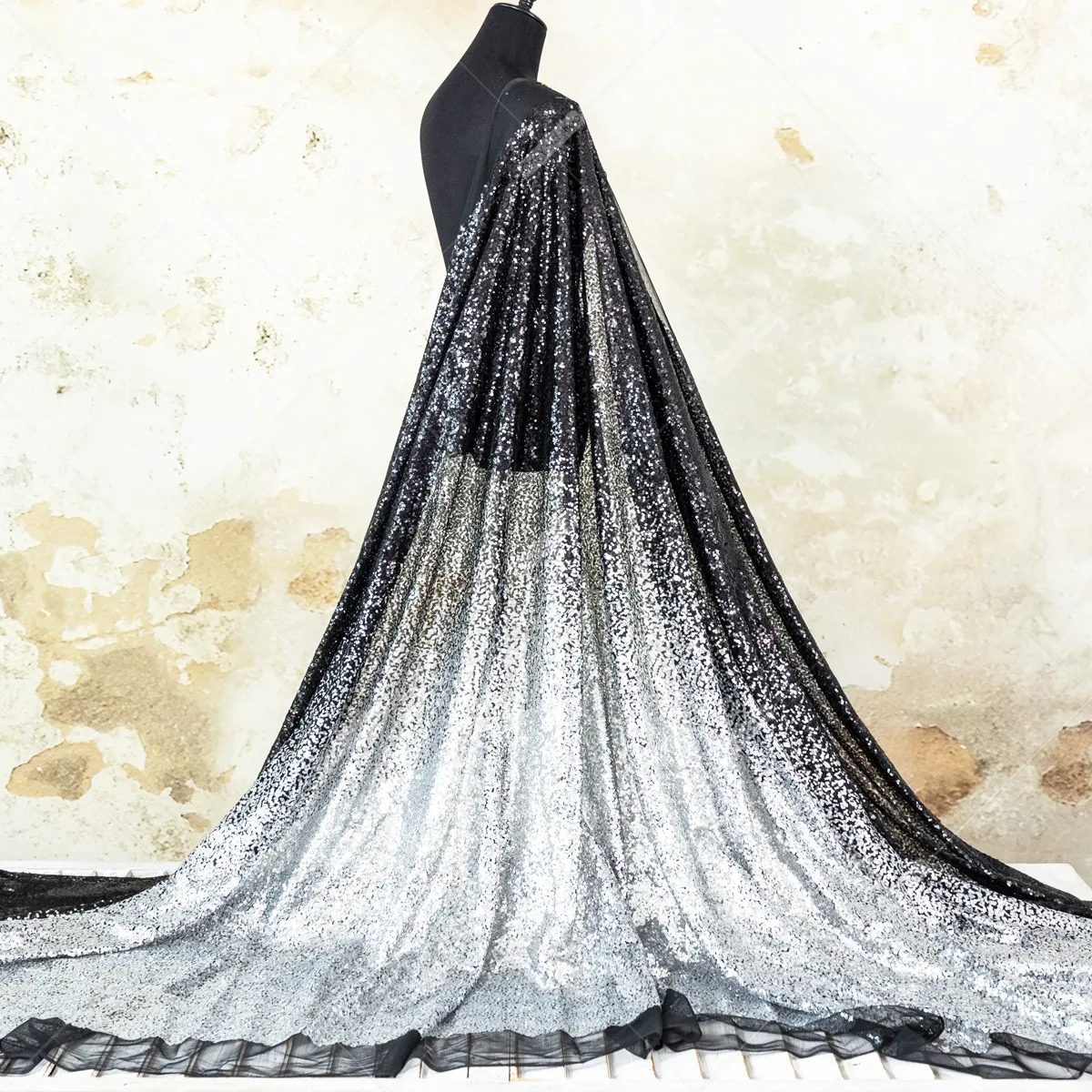 black and silver metallic fabric black and silver metallic fabric