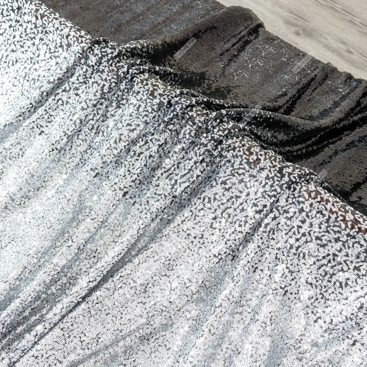 black and silver tiny reflective sequin fabric black and silver tiny reflective sequin fabric
