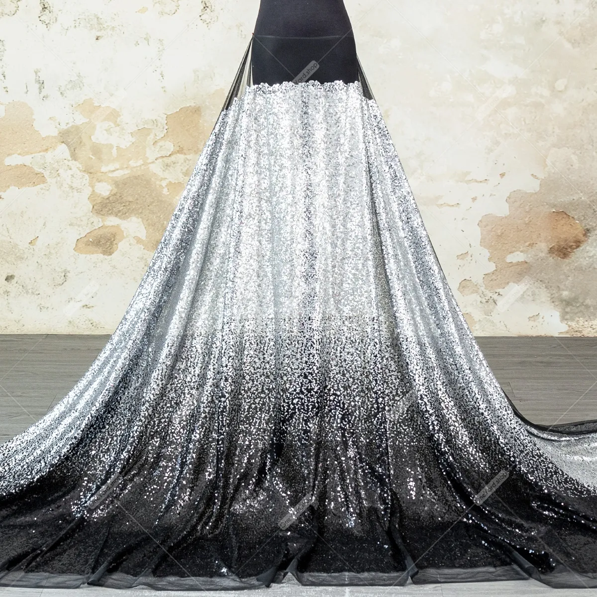 elegant black and silver ombre sequin fabric elegant black and silver ombre sequin fabric